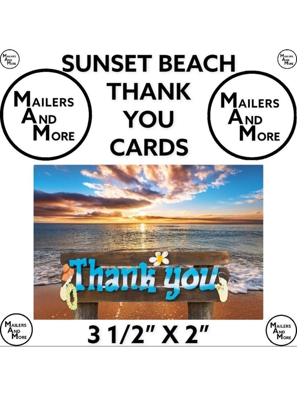 100 Cards Sunset Beach Thank You